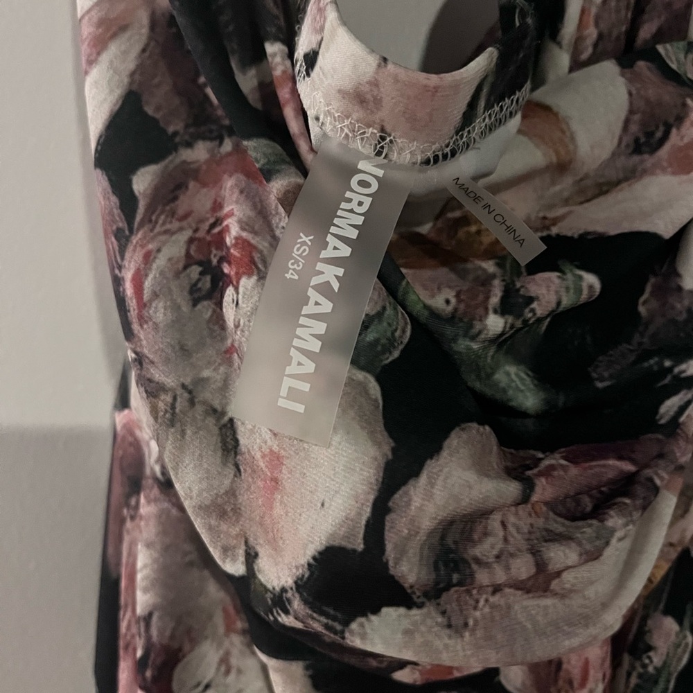 NWT - Norma Kamali Cayla Side Drape Gown in Peony XS - Picture 6 of 6